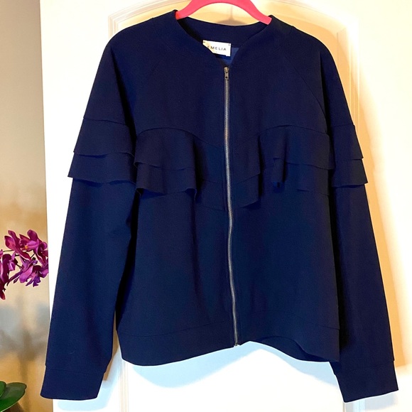 Emelia Ruffle Bomber Jacket - Picture 2 of 6